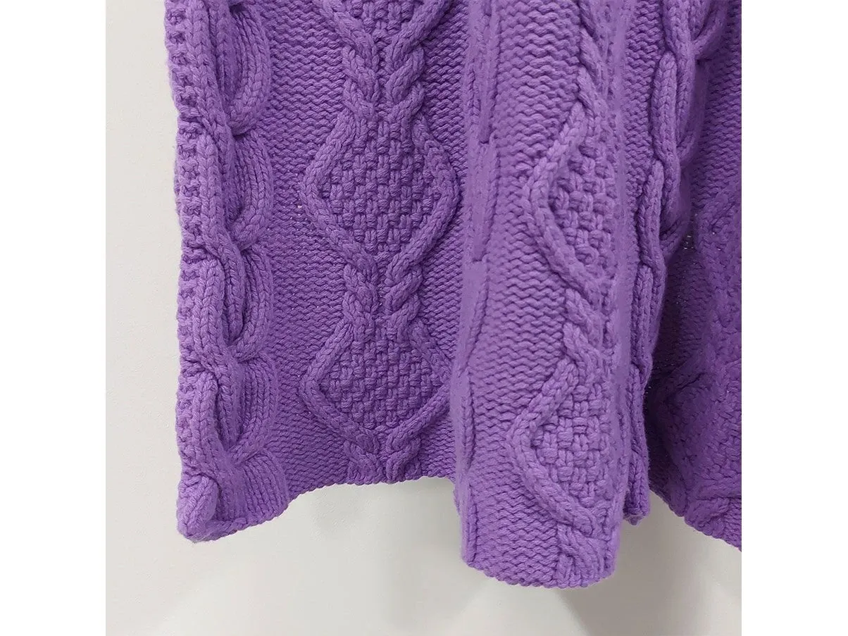 Plaid Harvey con lavorazione tricot in lana, Ivano Redaelli 4