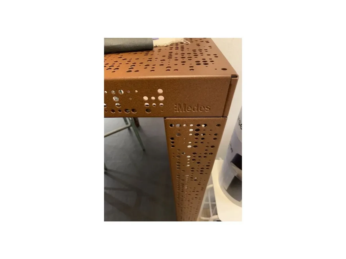 Set of rectangular high table and 2 stools, Medes 2