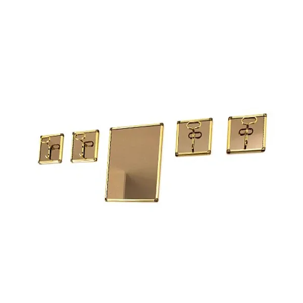 Mirror coat rack in glass and brass (1970s), image