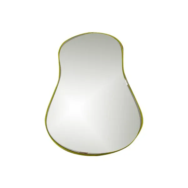 Amalfi mirror by Paola Navone in leather (green), Baxter image