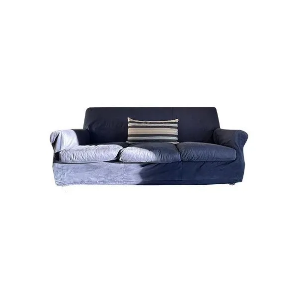 Nonna Maria 3-seater sofa in cotton with wheels, Flexform image