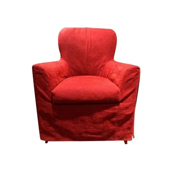 Giorgia armchair in fabric (bordeaux), Flou image