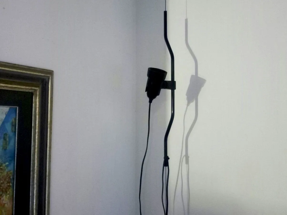 Lampada a sospensione Parentesi in acciaio (nero), Flos 5