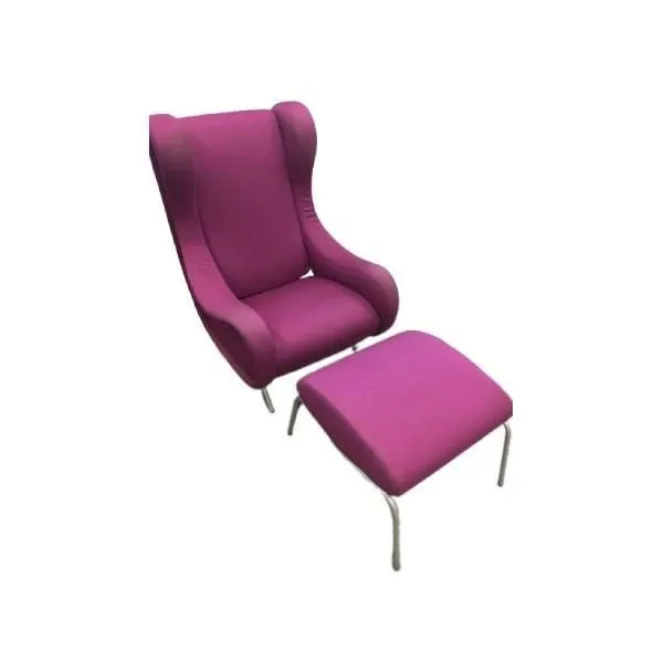 Poltrona con pouf Sir rosa, Arflex 