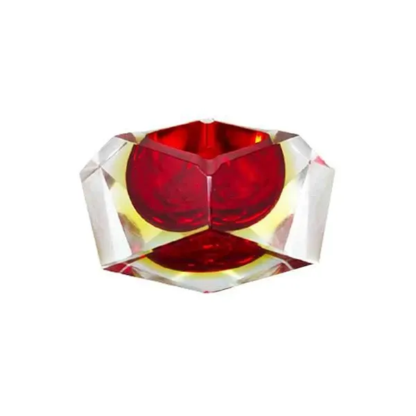 Vintage ashtray in Murano glass (red), Seguso image