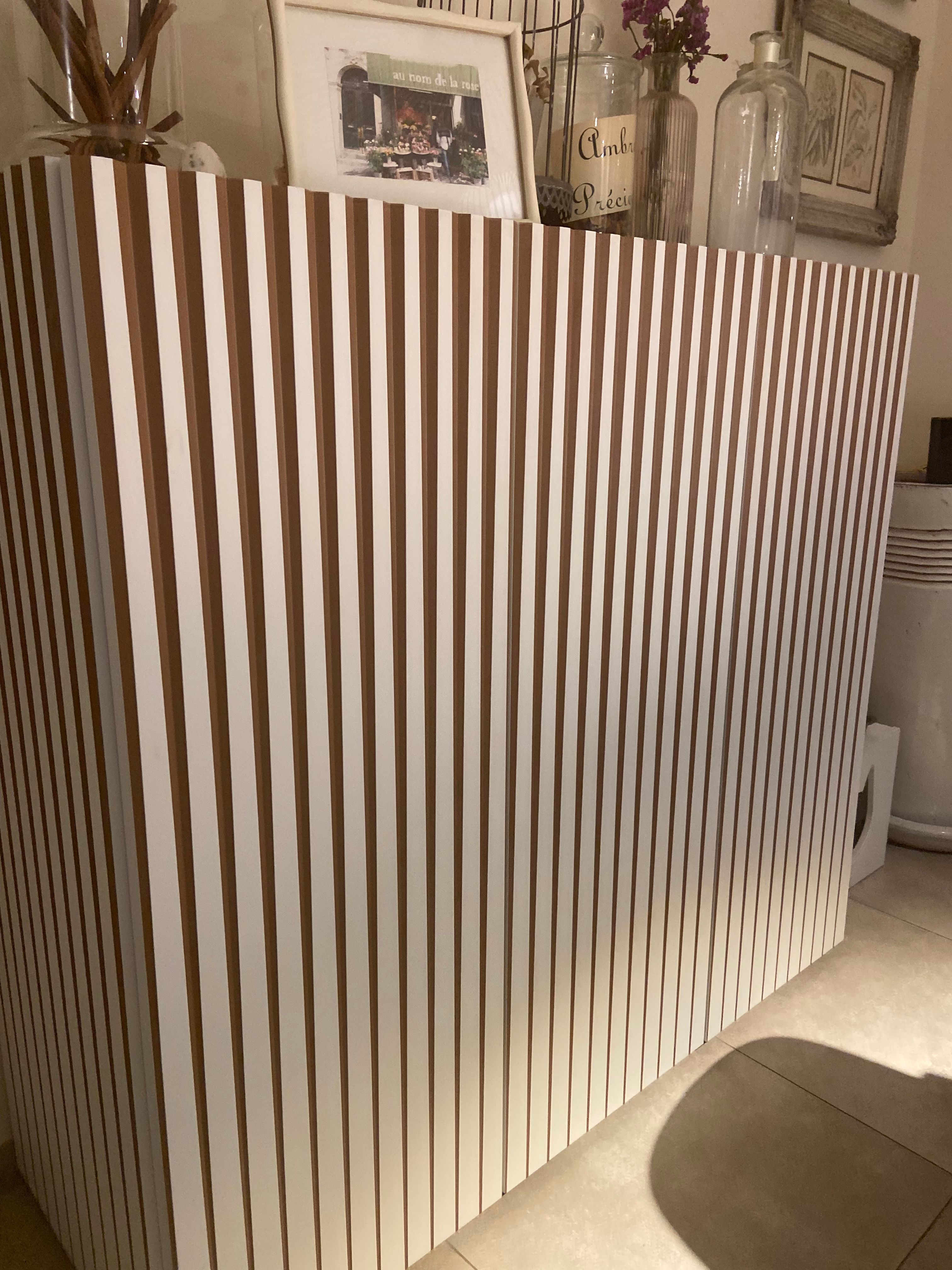 Sideboard Dorotea mit 3 Türen in Weiß und Braun 5