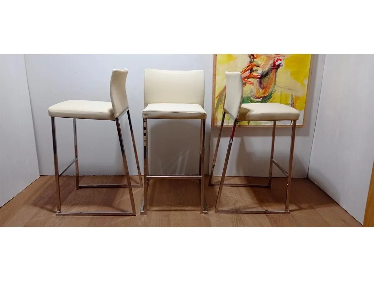 Set 3 Sgabelli modello 912 di Martin Ballendat in acciaio, Tonon 2