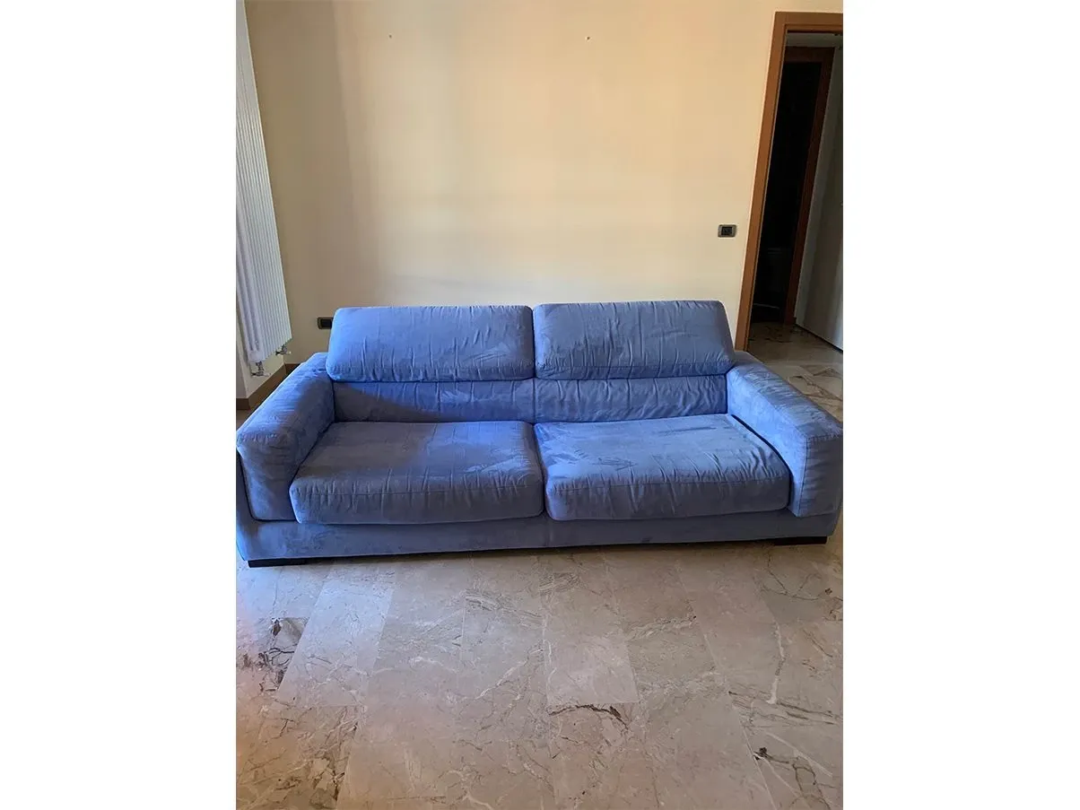4 seater sofa in blue removable fabric, Divanidea 3