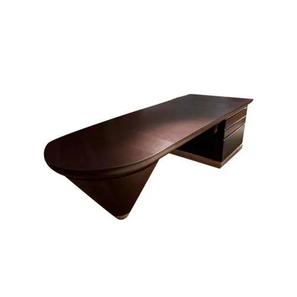 Scriptor desk in ebony wood and leather (brown), Giorgetti image