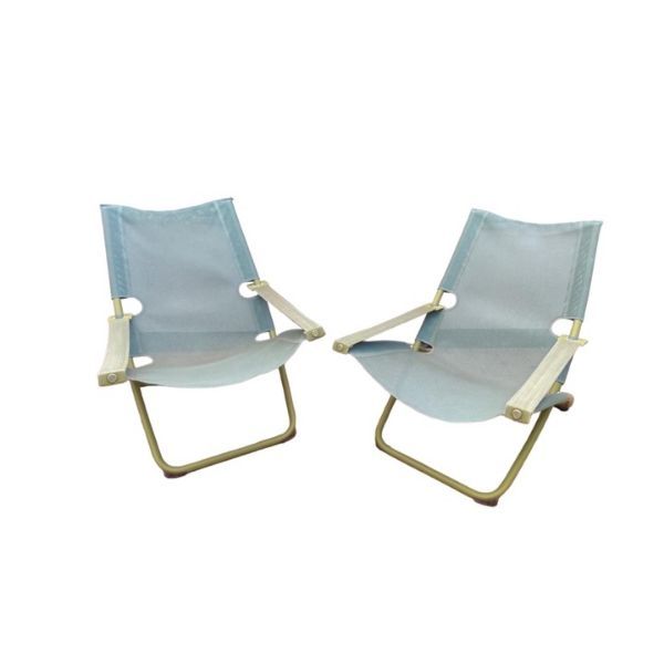 Outdoor Snooze deckchair in aluminium, Emu image