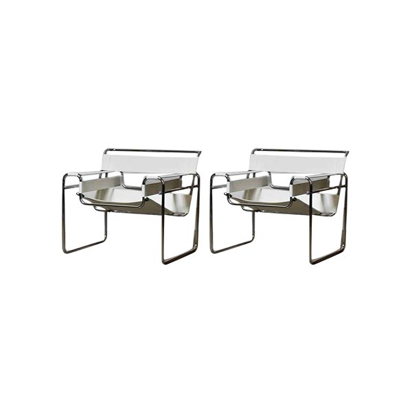 Set of 2 Wassily B3 chairs by Marcel Lajos Breuer, Alivar image