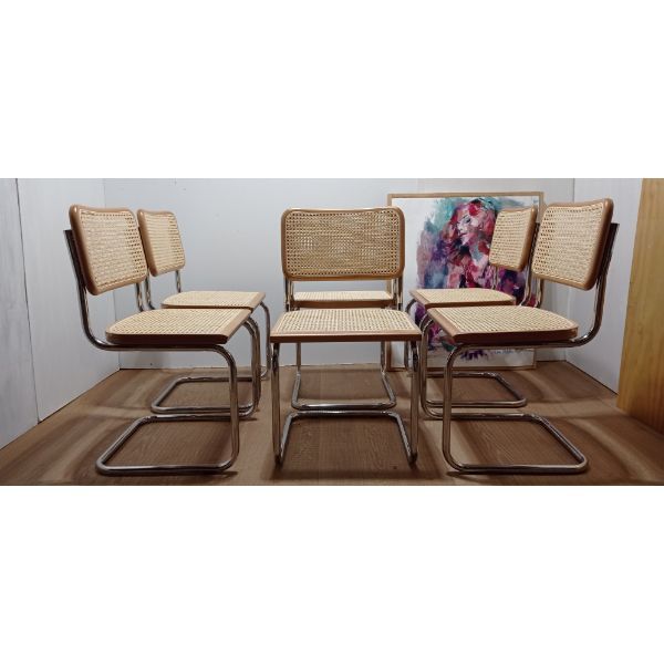 Set of 6 Cesca chairs in light beech by Marcel Lajos Breuer, MDF Italia image