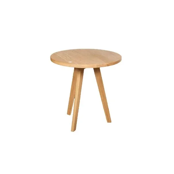 Socotra 60 round coffee table in oak wood, Disegno Mobile image