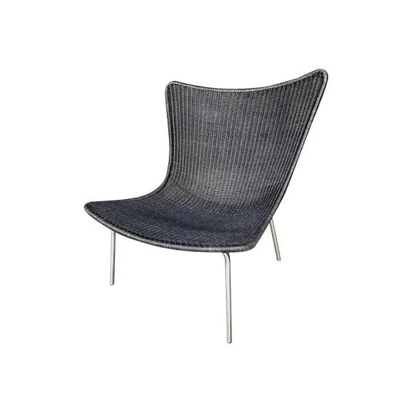 Poltroncina Fibonacci in acciaio grigio, Janus et Cie 