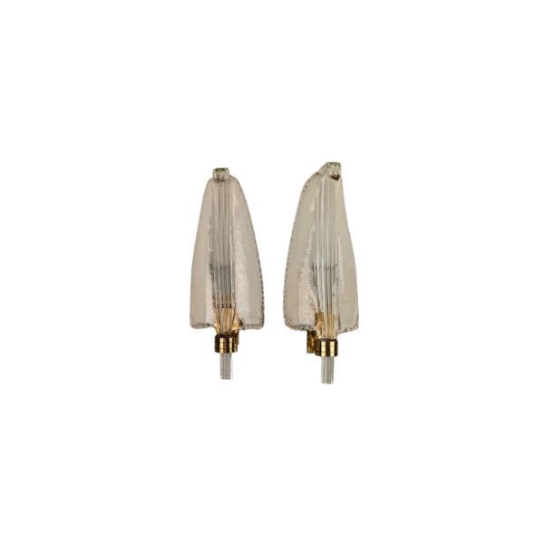 Pair of Foglia wall lamps (40s), Barovier & Toso image