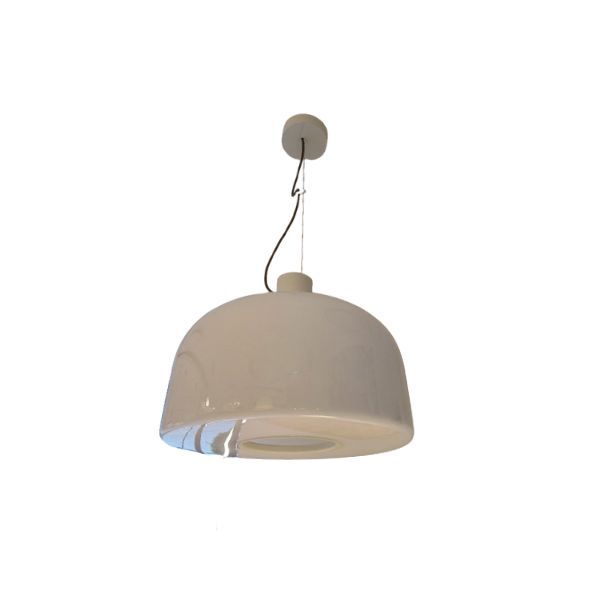 Lampada a sospensione Bellhop in vetro soffiato (bianco), Flos image