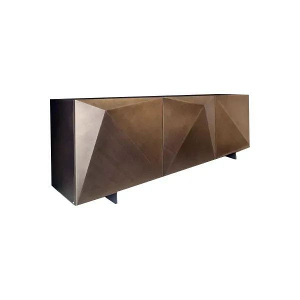 Kayak sideboard in wood and glass shelves, Cattelan Italia image