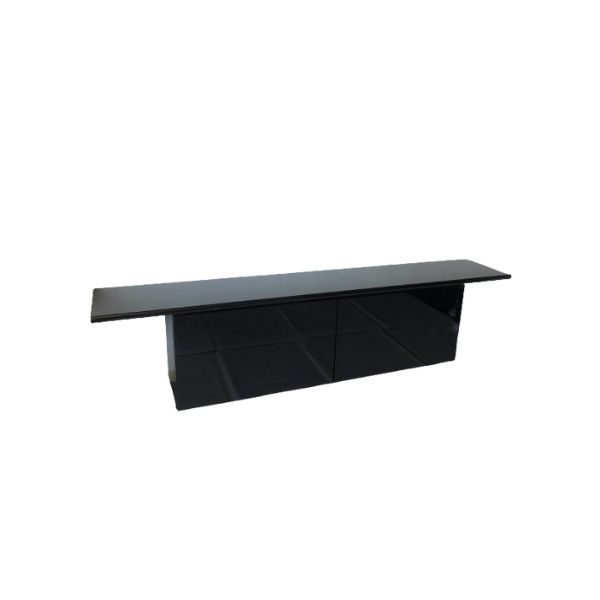 Sheraton Sideboard Lacquered Glossy Black by Ludovico Acerbis and Giotto Stoppino, Acerbis image