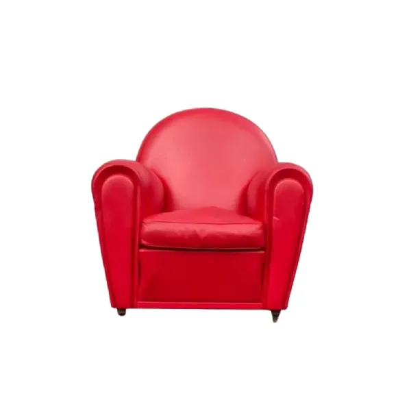 Vanity armchair in red leather, Poltrona Frau image