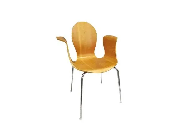 Crop chair by Ross Lovegrove in wood and metal 