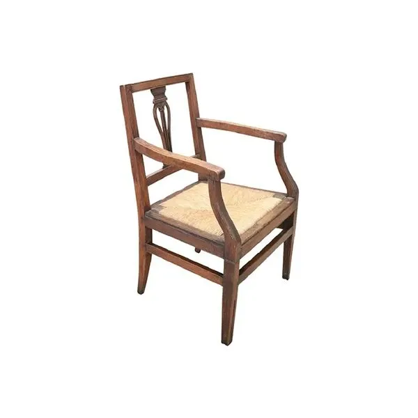 Vintage armchair in carved walnut wood ('700), image