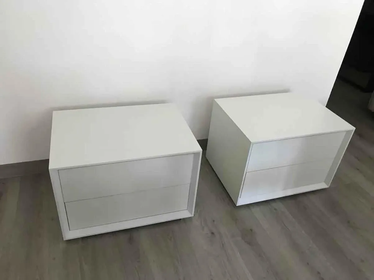 Set comò e 2 comodini Madrid in legno (bianco), Giessegi 4
