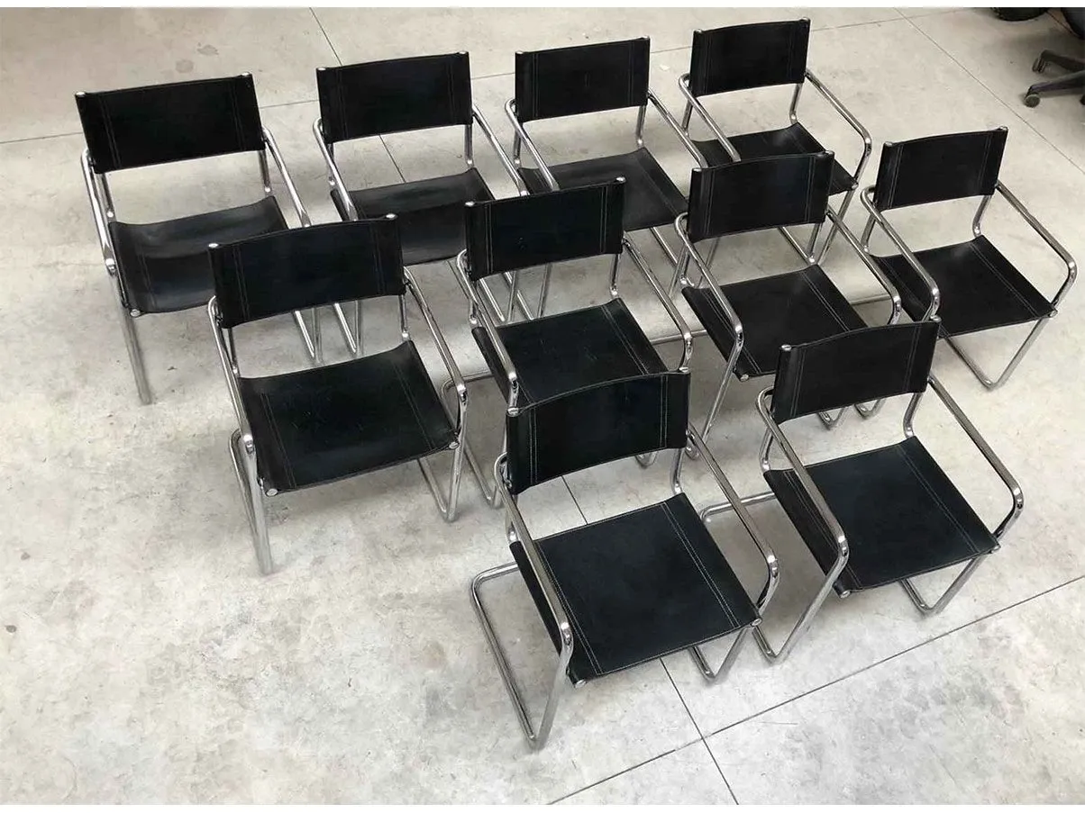 MG5 chair with armrests leather (black), Matteograssi 3