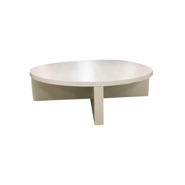 Edgar round coffee table in wood (white), Natuzzi image