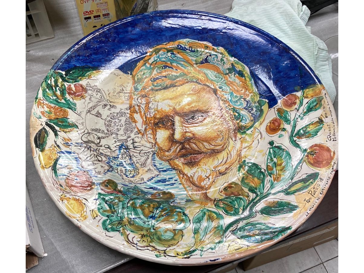Piatto vintage in ceramica Side