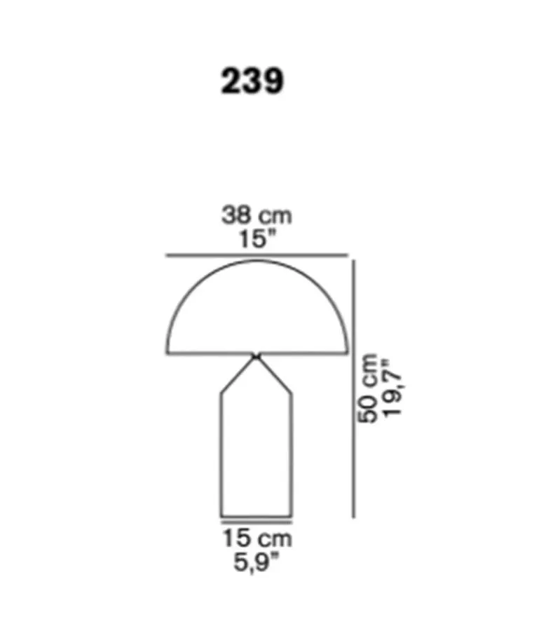 Atollo 239 (nero), Oluce 3