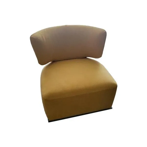 Armchair in yellow fabric, Maxalto image