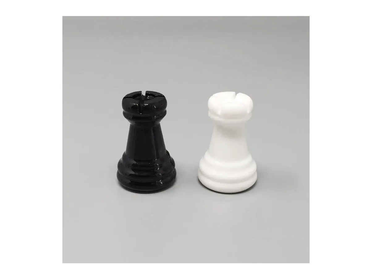 Set di scacchi bianco e nero vintage (anni'70) 7