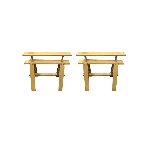 Set 2 cavalletti Leonardo vintage (anni'40), Zanotta 