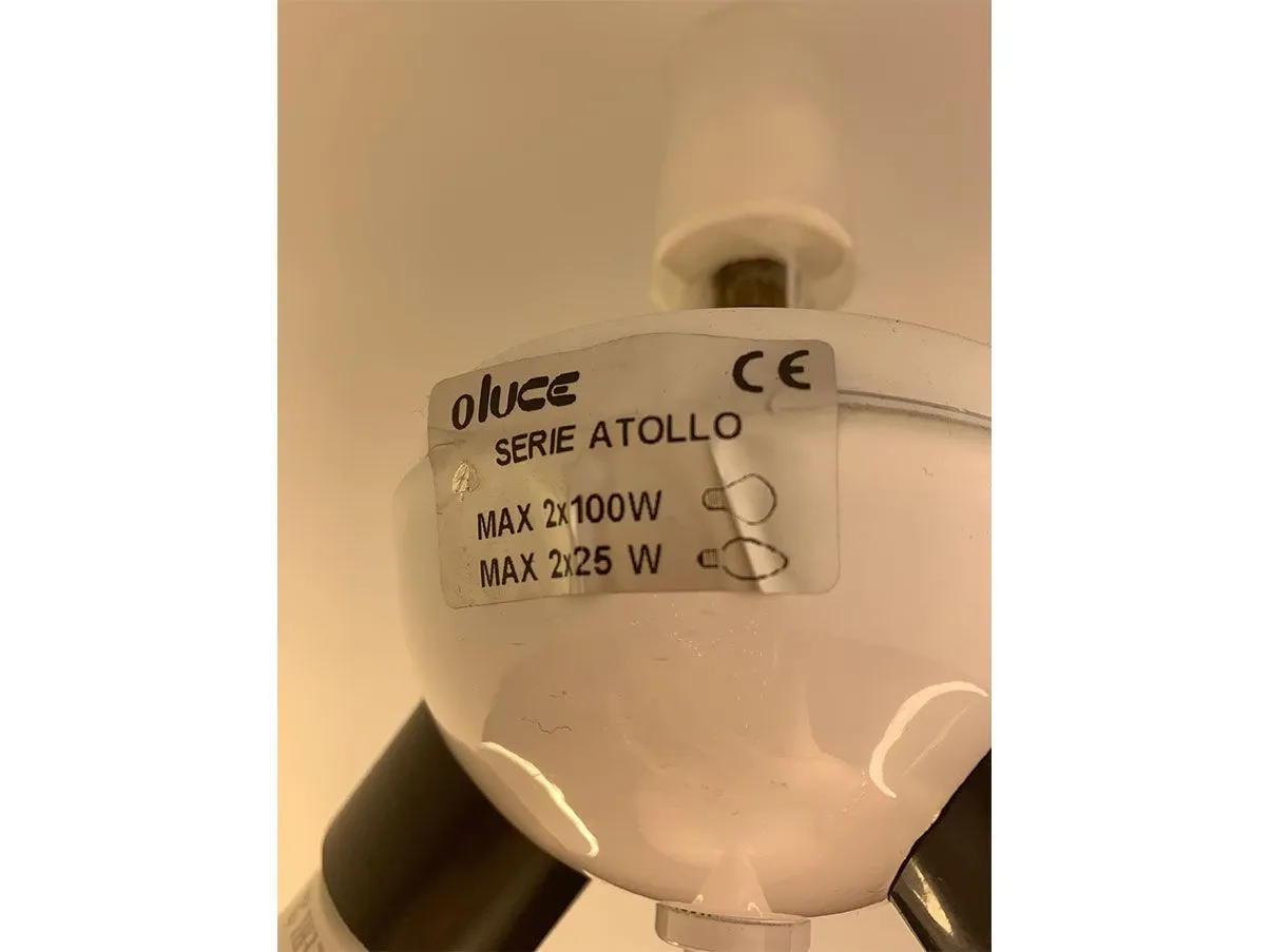 Lampada da tavolo Atollo 233 di Magistretti (bianco), Oluce 1