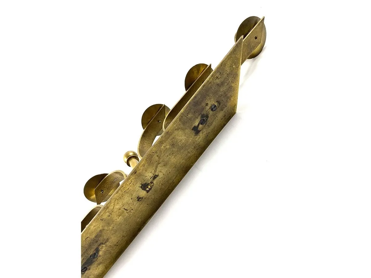 Bauhaus Kerzenhalter aus gehämmeltem Messing (1930er Jahre) 5