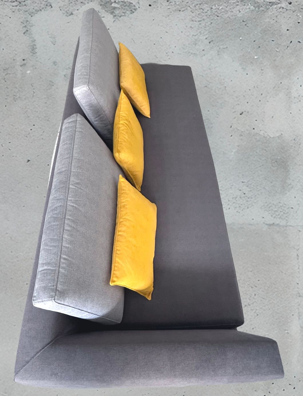Divano 3 posti sfoderabile rivestito in tessuto (grigio) Front