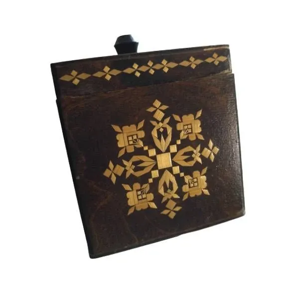 Vintage inlaid wood jewelery box (1960s), image