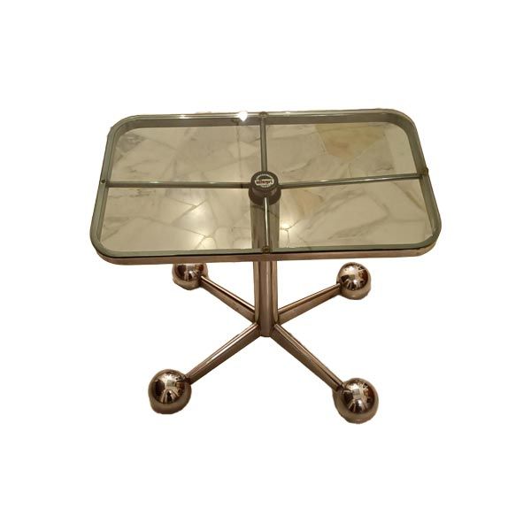 Coffee table in steel and smoked glass, Allegri Parma image