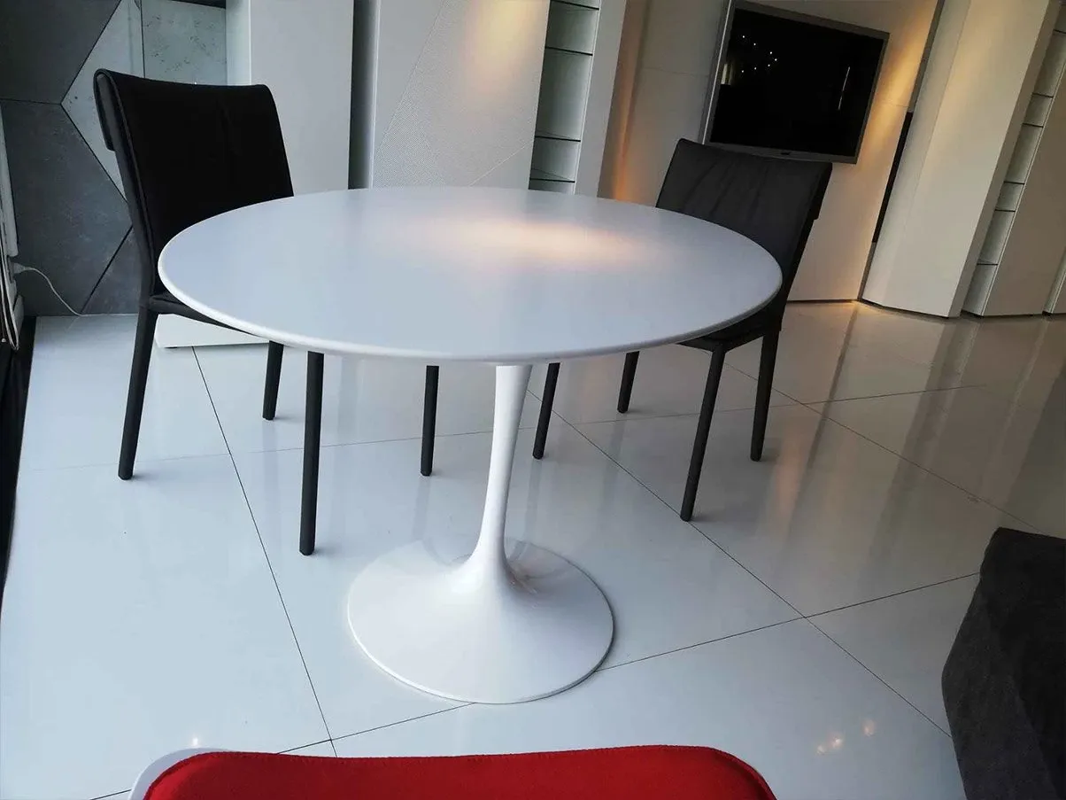 Tavolo ovale Tulip piano in laminato (bianco) 5