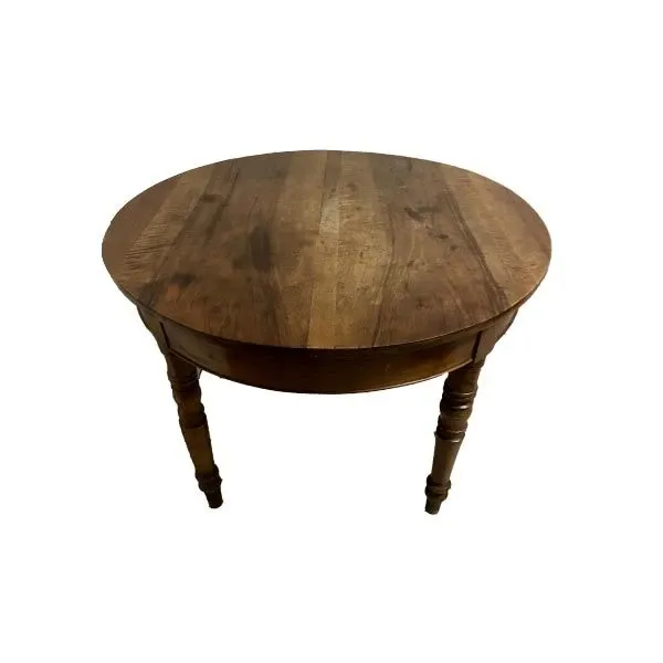 Vintage Round Walnut Table (1940s), image