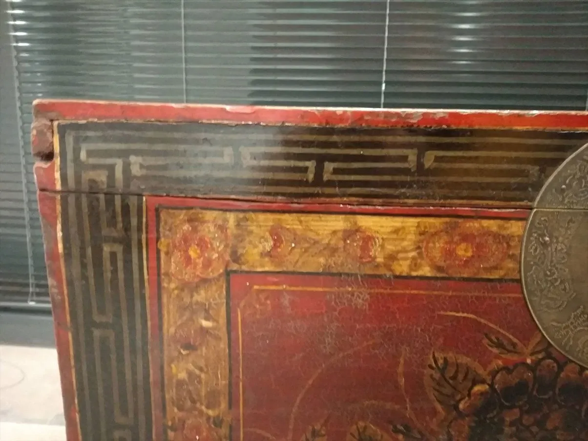 Chinese container trunk in fir wood, Antiqua Trade 5