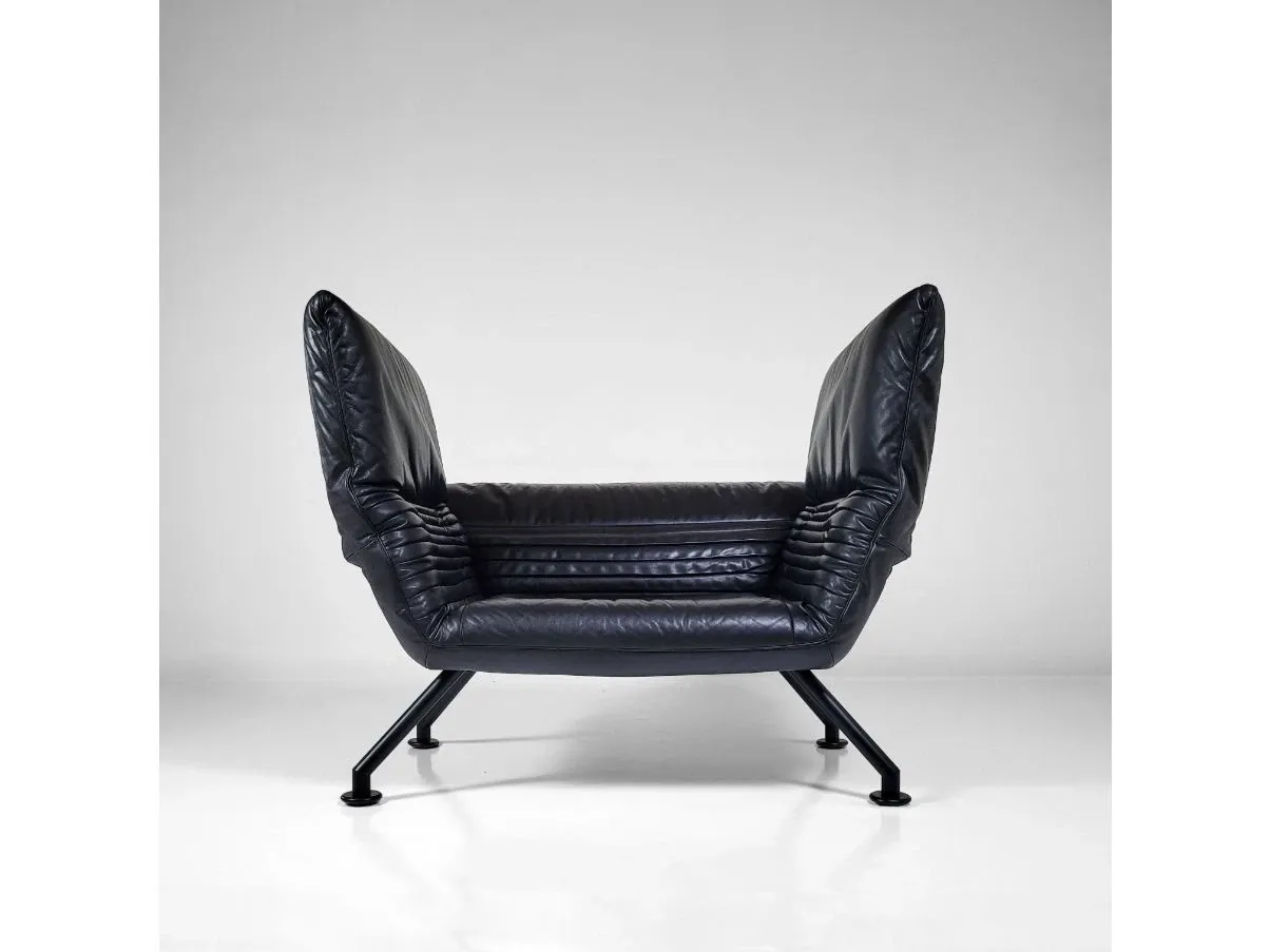 Multifunctional black leather bed 5