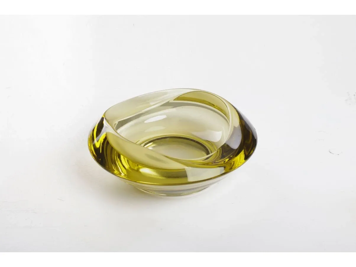 Vintage Yellow Glass Bowl (1960s), 1