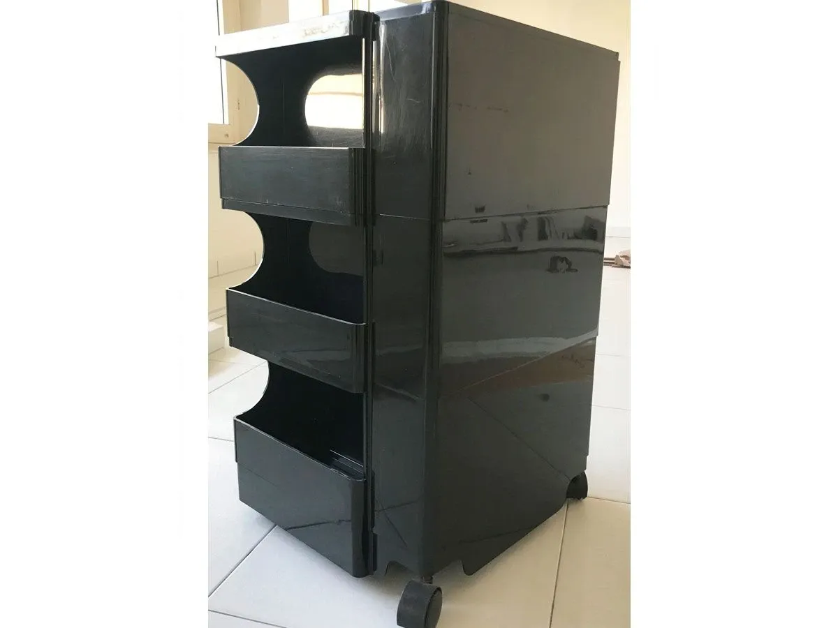 Rollcontainer mit Fächern Boby aus Kunststoff (schwarz) 1
