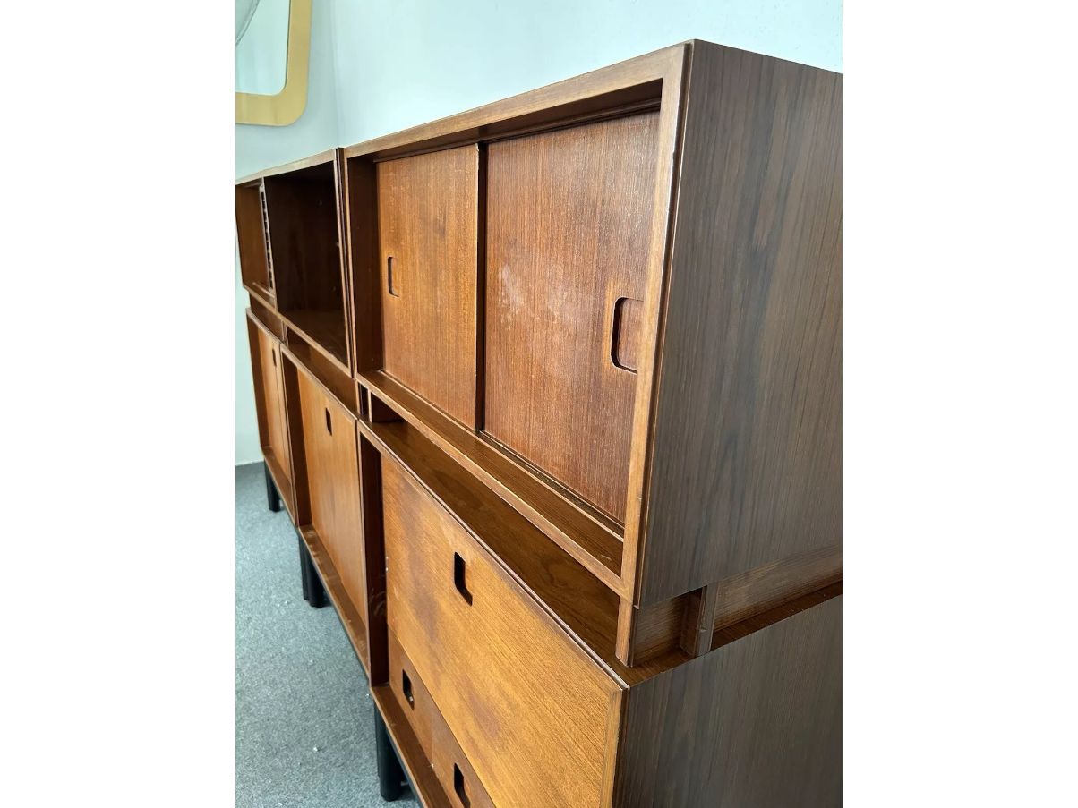 Scandinavian modular teak sideboard (60s), Side
