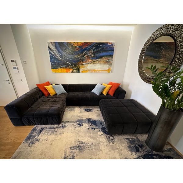 Sectional and modular sofa Strips by Cini Boeri, Arflex image