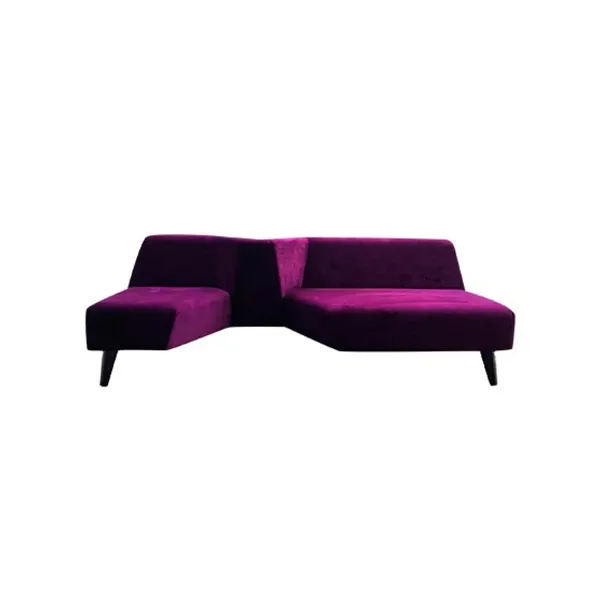 Slit sofa in fabric with coffee table (purple), Sedes Regia 2