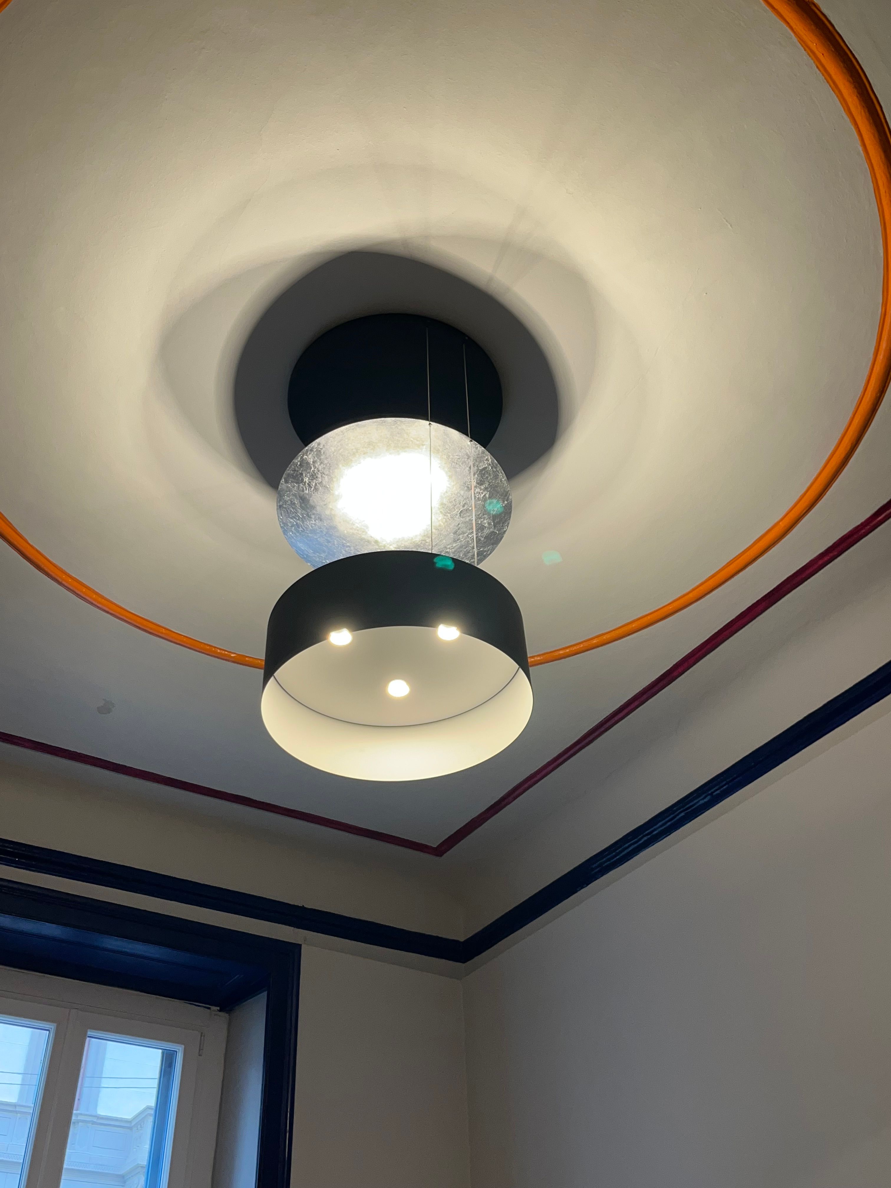 Eclisse pendant ceiling lamp by Mario Ornaghi and Marco Pagnoncelli, Icone Luce Main