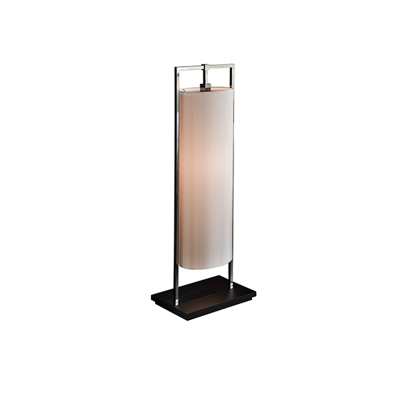 Athena XL floor lamp in nickel and wood, Contardi image