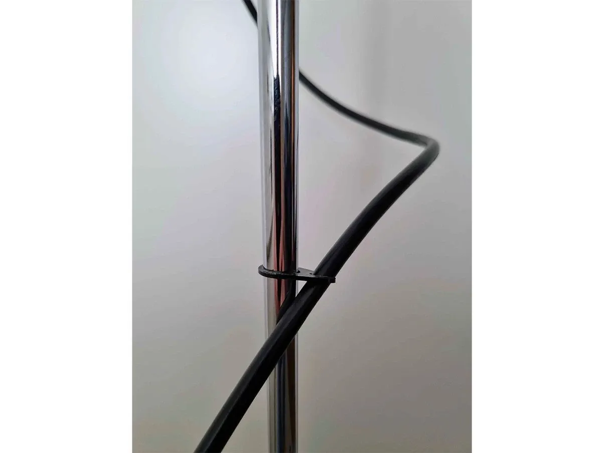 Colombo adjustable floor lamp in steel, Oluce 